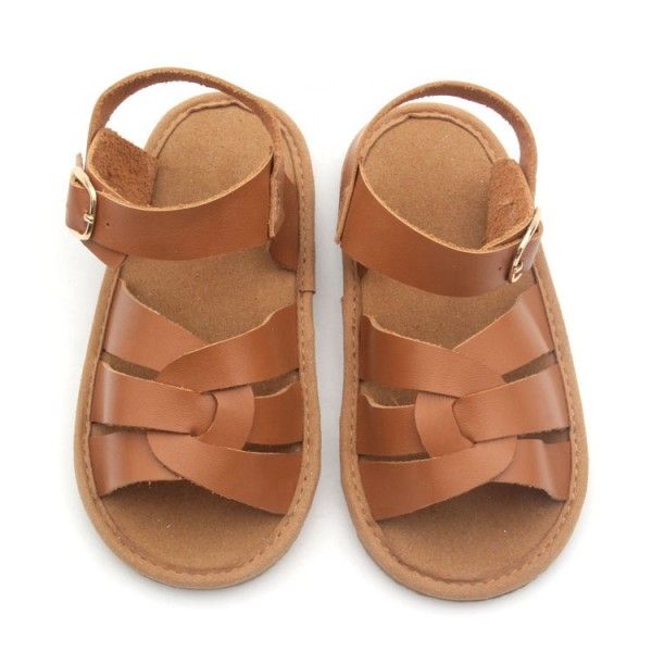 New Style Hard Sole Children Summer Shoes Leather Kids Sandals