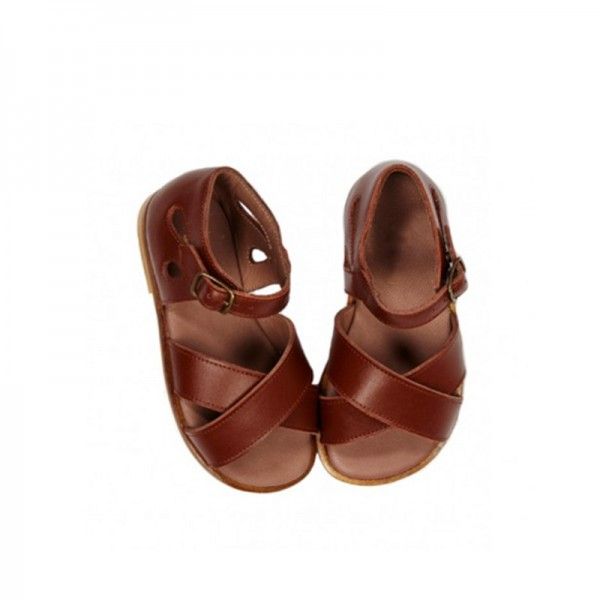 Summer Classic Fancy Little Girls Nude Beach Kids Leather Sandals