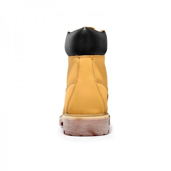 Martin boots men's high top in winter to help men in the yellow overalls casual casual cotton and snow boots tide