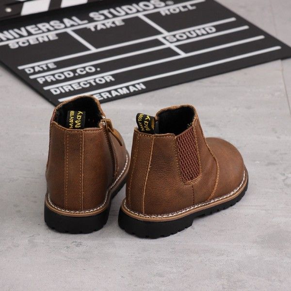 Autumn winter new boy Martin boots Korean version of girl boots boots foot children's single boot soft sole fashion baby ankle boots tide