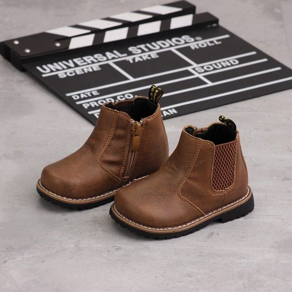 Autumn winter new boy Martin boots Korean version of girl boots boots foot children's single boot soft sole fashion baby ankle boots tide