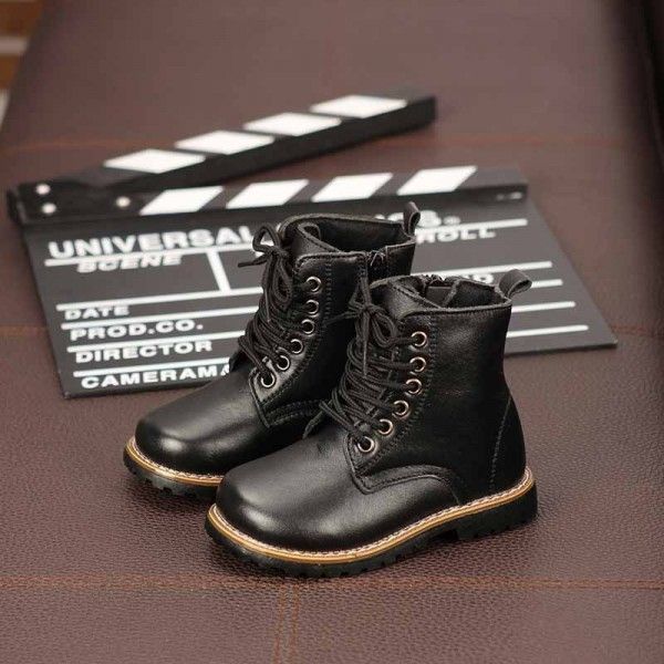 Autumn and winter 2020 new shoes for boys and girls leather Martin boots children ankle boots leather boots baby cattle leather boots