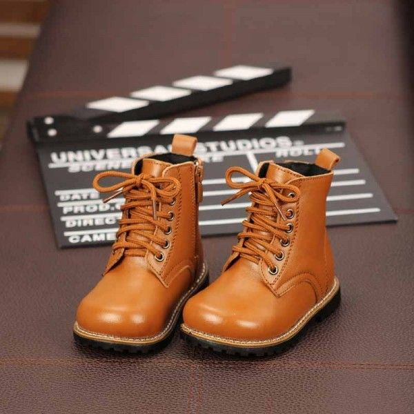 Autumn and winter 2020 new shoes for boys and girls leather Martin boots children ankle boots leather boots baby cattle leather boots