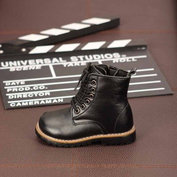 Autumn and winter 2020 new shoes for boys and girls leather Martin boots children ankle boots leather boots baby cattle leather boots