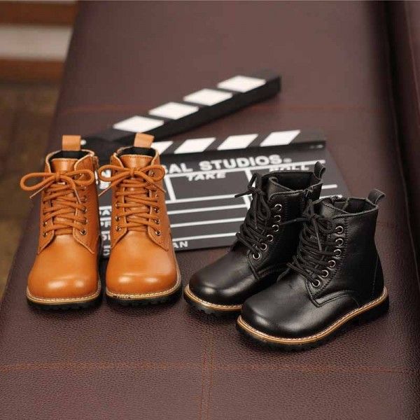 Autumn and winter 2020 new shoes for boys and girls leather Martin boots children ankle boots leather boots baby cattle leather boots