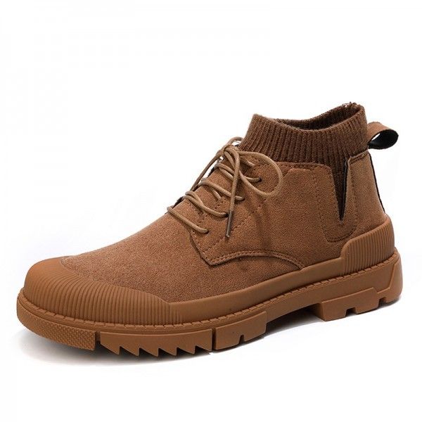 The new autumn men's fashion Martin boots leather ...