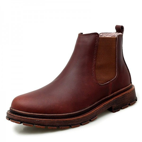 Martin's boots and men's midstate ankle boots are leather and Chelsea boots are vintage one-legged boots in autumn/winter high-tops and flannelette boots