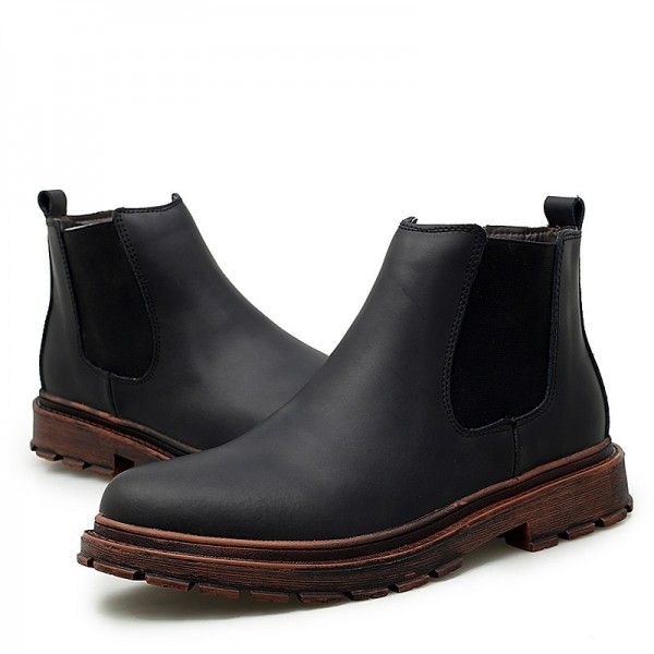 Martin's boots and men's midstate ankle boots are leather and Chelsea boots are vintage one-legged boots in autumn/winter high-tops and flannelette boots