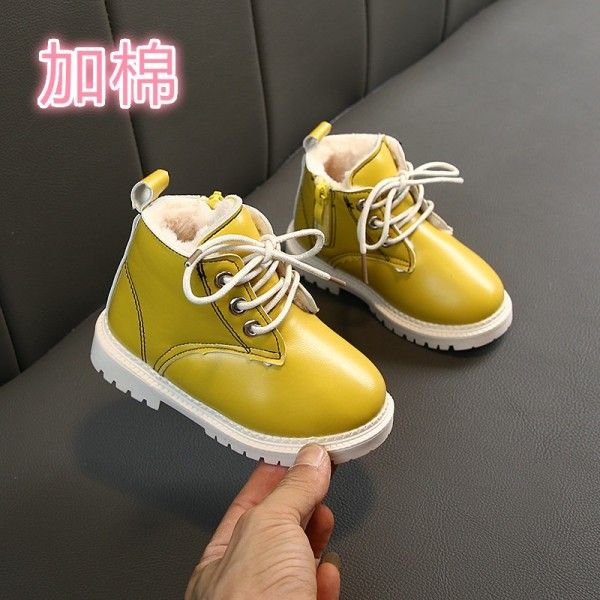 Children's new autumn/winter boys Martin boots and cotton ankle boots baby cotton boots girls snow boots children boots tide