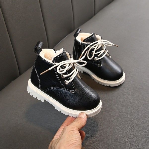 Children's new autumn/winter boys Martin boots and cotton ankle boots baby cotton boots girls snow boots children boots tide