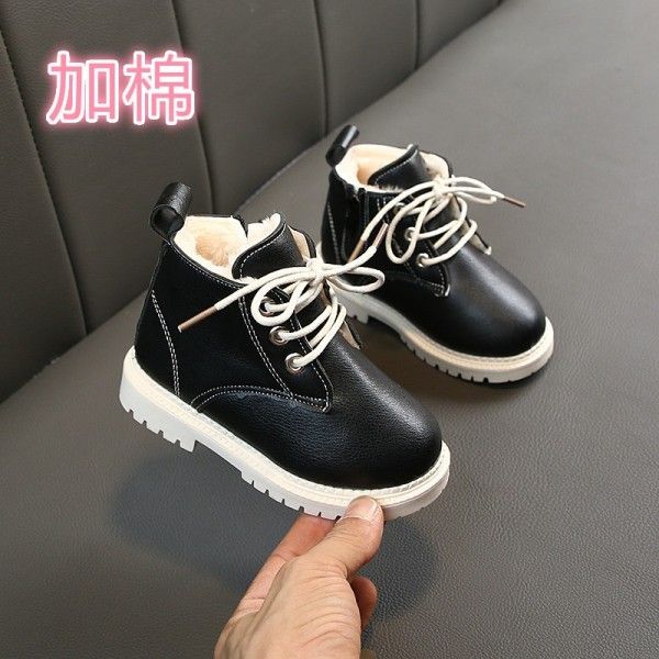 Children's new autumn/winter boys Martin boots and cotton ankle boots baby cotton boots girls snow boots children boots tide