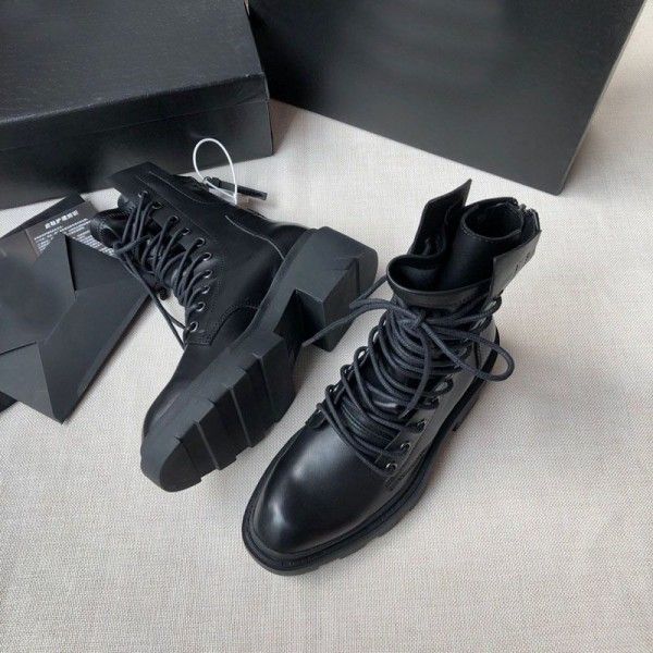 Lace-up new style zipper Martin winter boots joker comfortable female boots dongguan factory shoes