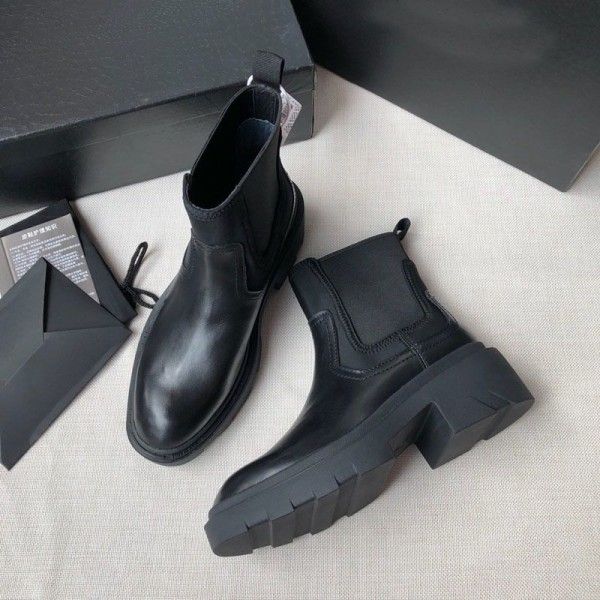 Hot style Chelsea new winter zipper Martin boots leather comfortable boots dongguan factory wholesale women's shoes