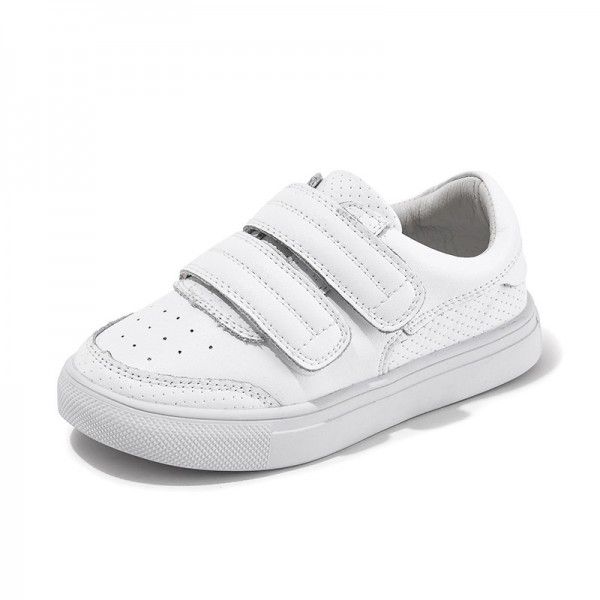 Children's small white shoes 2020 spring and autumn new south Korean version of girls' leather breathable board shoes boys casual sports children's shoes tide