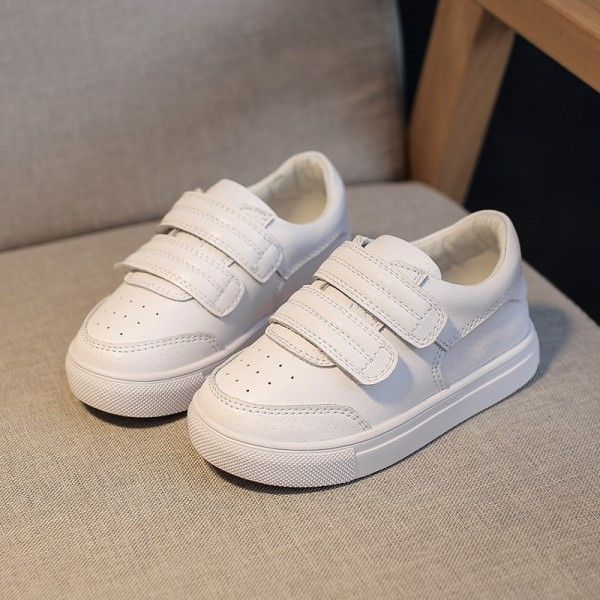 Children's small white shoes 2020 spring and autumn new south Korean version of girls' leather breathable board shoes boys casual sports children's shoes tide