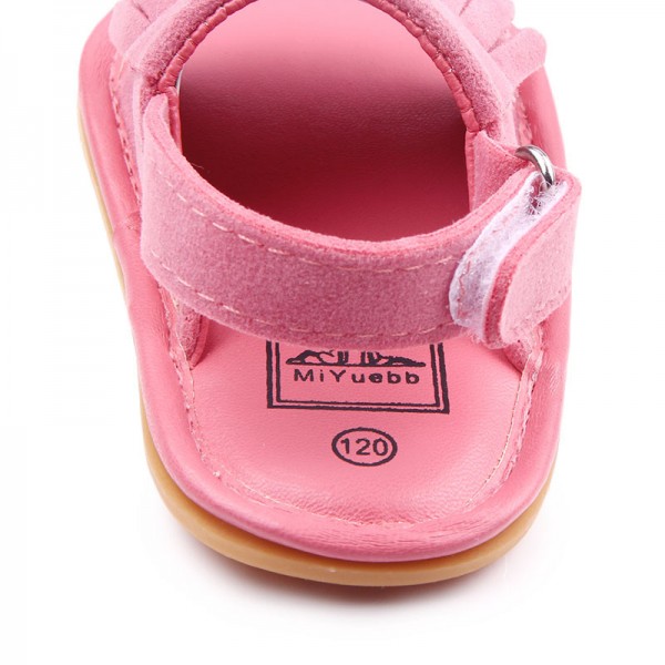 婴儿鞋批发 夏季新款 磨砂流苏凉鞋 宝宝学步鞋 橡胶底凉鞋LJ0532