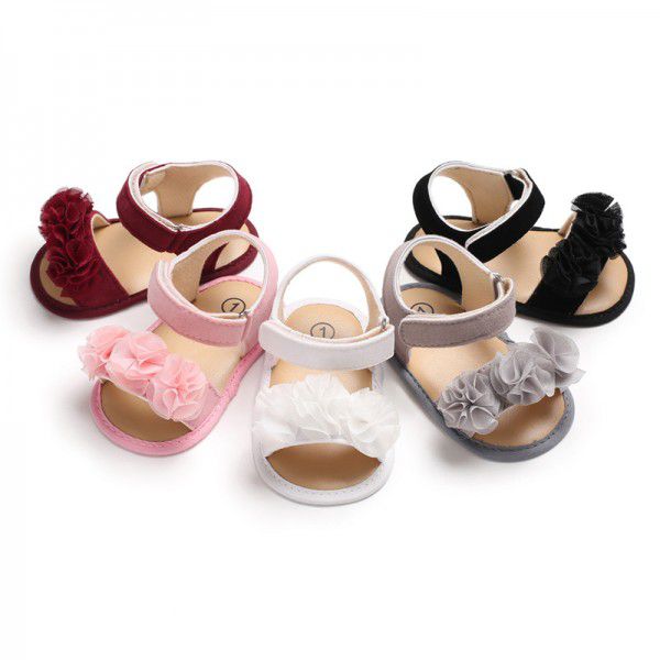 婴儿鞋学步鞋0-1岁夏季款女宝宝鞋夏季硅胶底凉鞋  一件代发