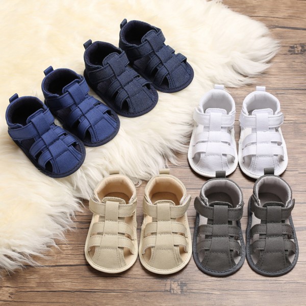 婴儿鞋学步鞋夏季款0-1岁男女宝宝帆布软底宝宝鞋凉鞋  一件代发