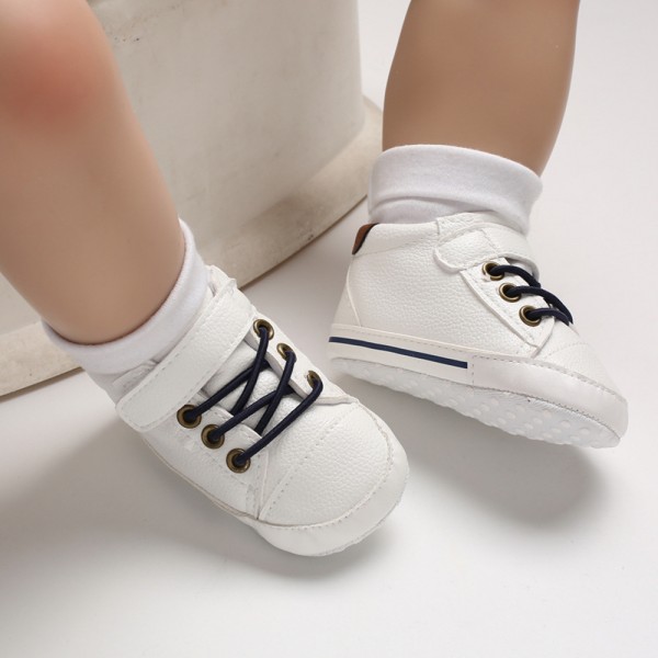 0-1岁四季婴儿鞋男宝宝软底防滑中高帮休闲学步鞋 支持一件代发