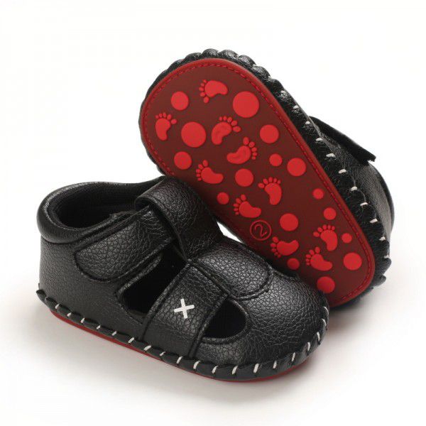 婴儿鞋夏天款0-1岁男女宝宝鞋全胶底学步鞋凉鞋  一件代发