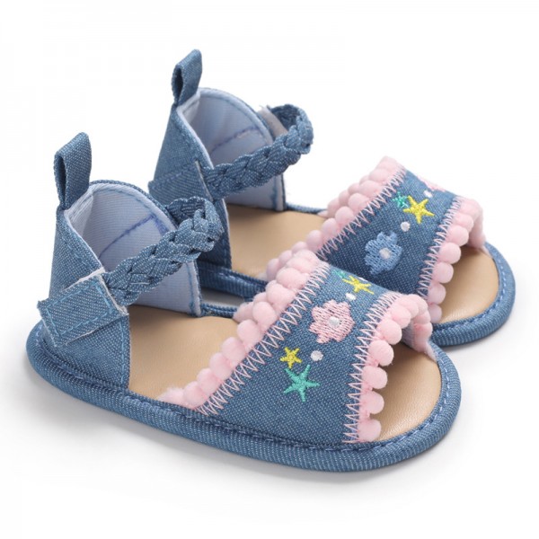 夏季0-1岁宝宝学步鞋软底缕空婴儿鞋透气夏季凉鞋