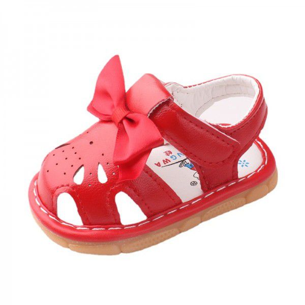 夏季宝宝凉鞋潮0-2岁婴儿鞋防滑软底包头学步鞋公主鞋2644