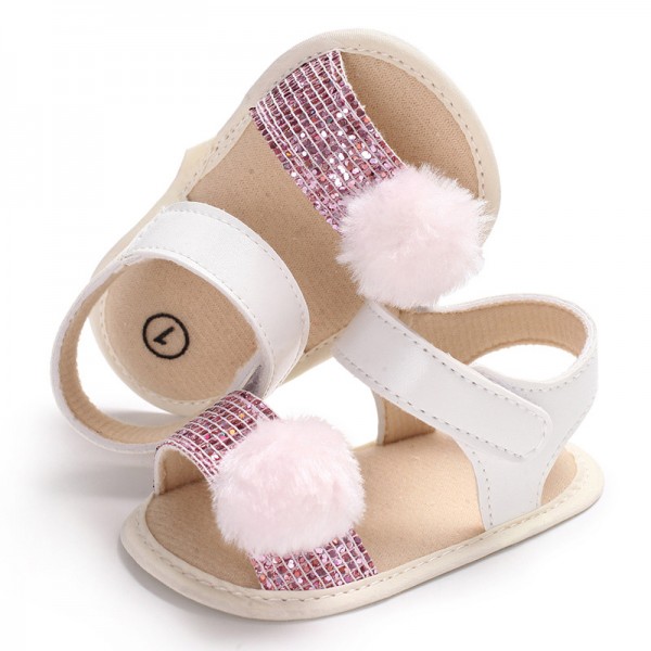 2018新款夏季0-1岁女宝宝凉鞋防滑婴儿学步鞋 支持一件代发
