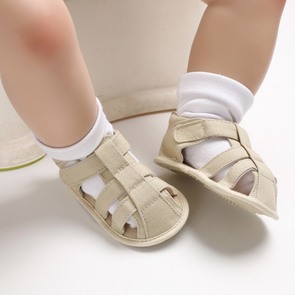 婴儿鞋学步鞋夏季款0-1岁男女宝宝帆布软底宝宝鞋凉鞋  一件代发