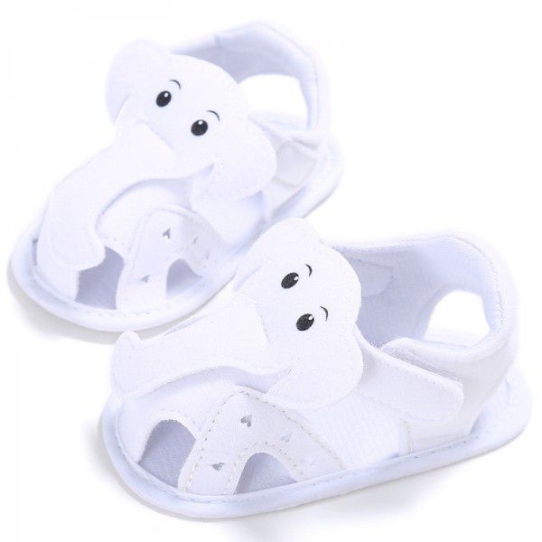 夏季新款男宝宝透气凉鞋卡通大象软底鞋婴儿学步鞋