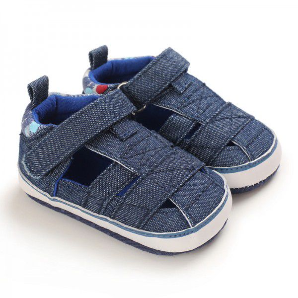 夏季0-1岁外贸学步鞋帆布凉鞋软底婴儿鞋宝宝鞋