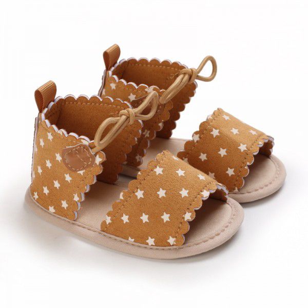 夏季0-1岁学步鞋女宝宝鞋软底婴儿凉鞋