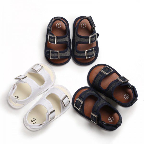 夏季0-1岁宝宝学步鞋硅胶底透气凉鞋婴儿鞋