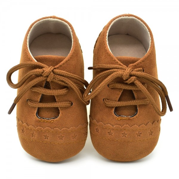 春秋新款男女宝宝0-1岁学步鞋休闲系带婴儿鞋飞边单鞋 D701