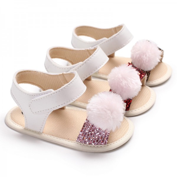 2018新款夏季0-1岁女宝宝凉鞋防滑婴儿学步鞋 支持一件代发