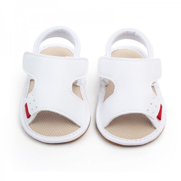 夏季婴儿鞋子0-1岁休闲男宝宝凉鞋软底魔术贴防滑透气学步鞋批发