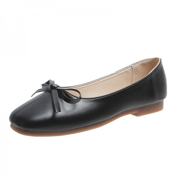 外贸大码休闲软底女鞋蝴蝶结浅口平底单鞋新款跨境Women’s shoes