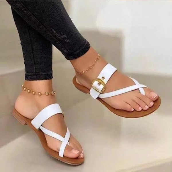 欧美套趾平底凉拖鞋女跨境wish ladies slippers summer sandals