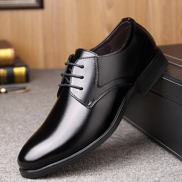 新款男士皮鞋 商务日常休闲皮鞋 透气防滑男单鞋 一件代发