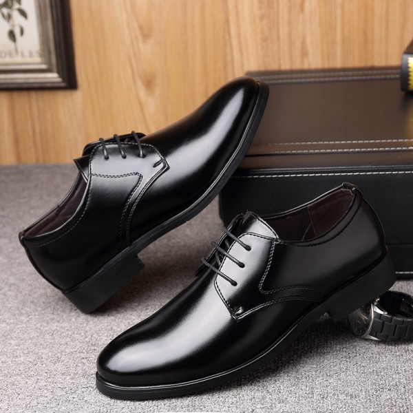 新款男士皮鞋 商务日常休闲皮鞋 透气防滑男单鞋 一件代发